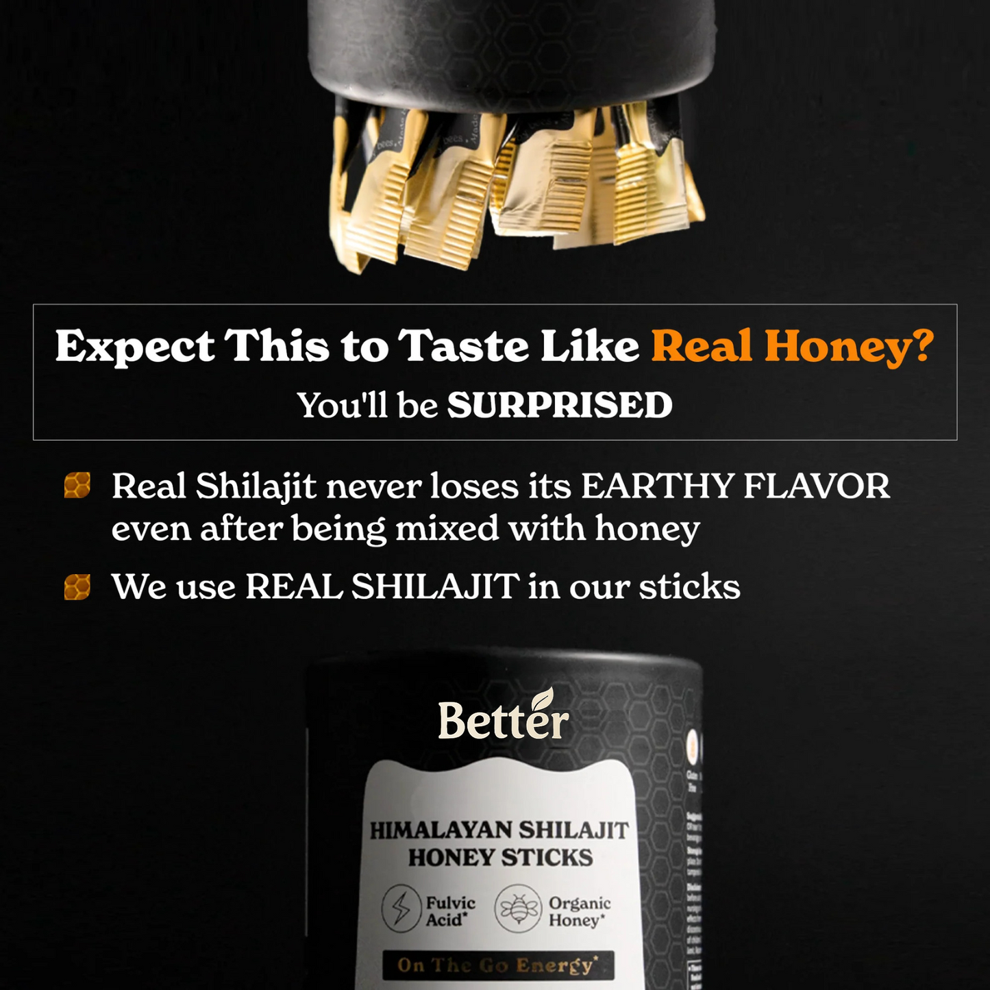 GOLD+ Shilajit Honey Sticks