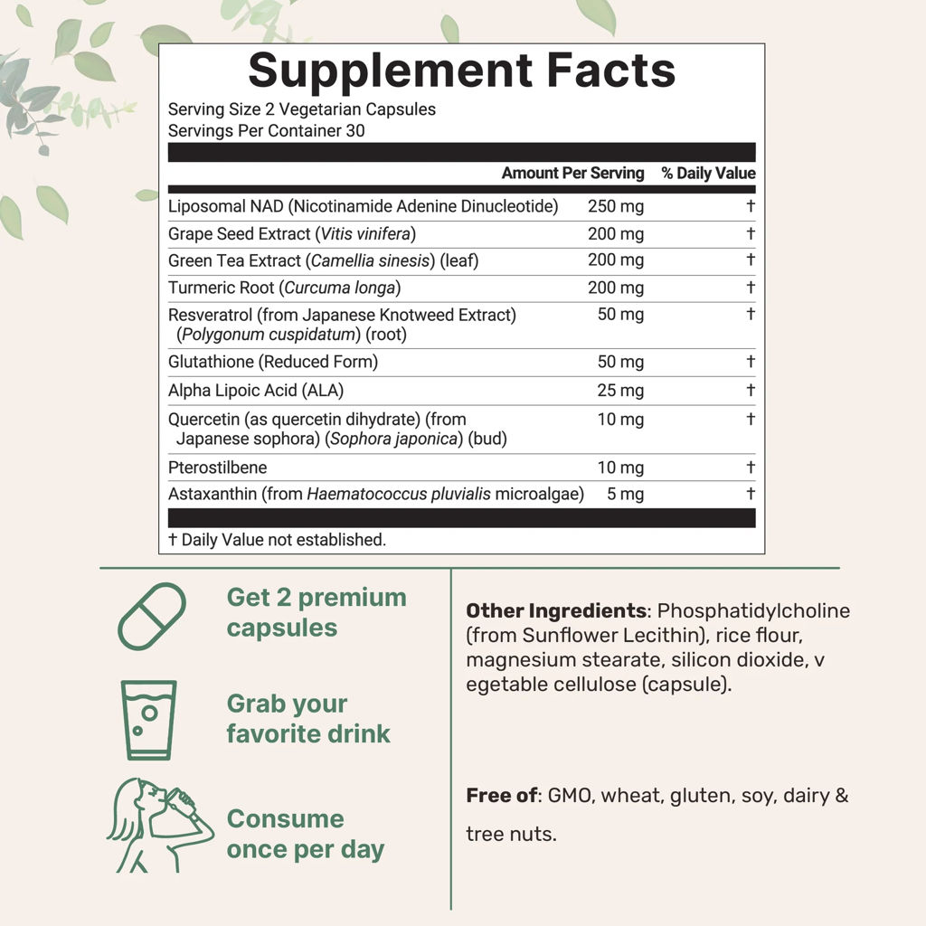 Liposomal NAD+ Ultimate 1,000mg