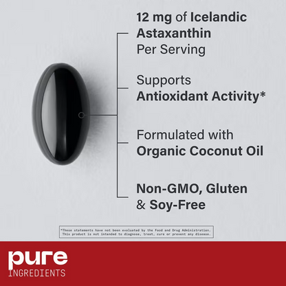 Pure Ingredients – Astaxanthin 12mg