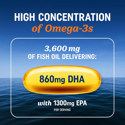 Pure Ingredients Supreme Omega-3 — High-Potency Fish Oil with Ultra EPA &amp; DHA, Burpless Formula