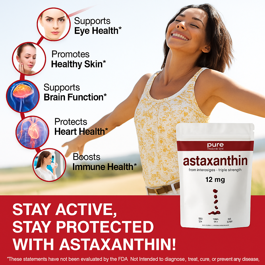 Pure Ingredients – Astaxanthin 12mg