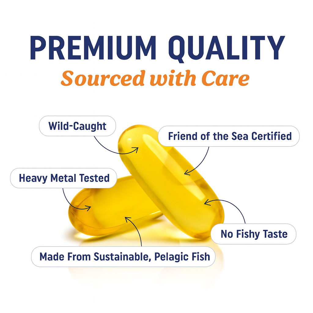 Pure Ingredients Supreme Omega-3 — High-Potency Fish Oil with Ultra EPA &amp; DHA, Burpless Formula